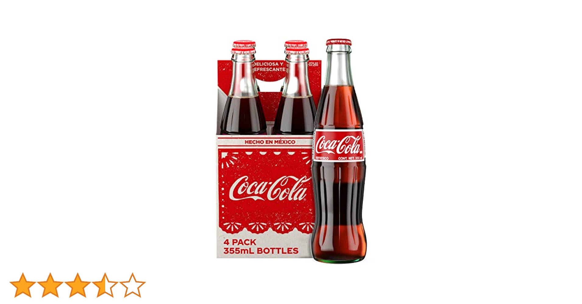 Coca-Cola 355ml 4本セット メキシコ製 メキシコ コカコーラ 355ml×4本 - メルカリ